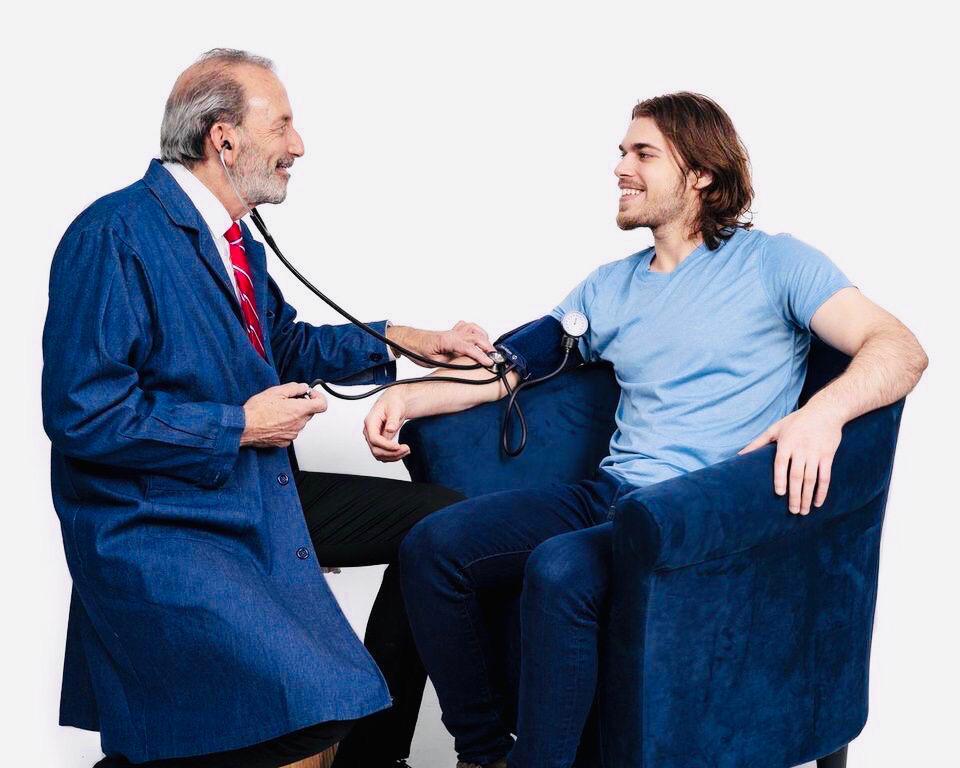 Men's Denim Lab Coat