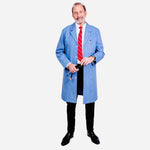 Load image into Gallery viewer, Men&#39;s Denim Lab Coat Medical Professional Lab Coat Denim Lab Coat 
