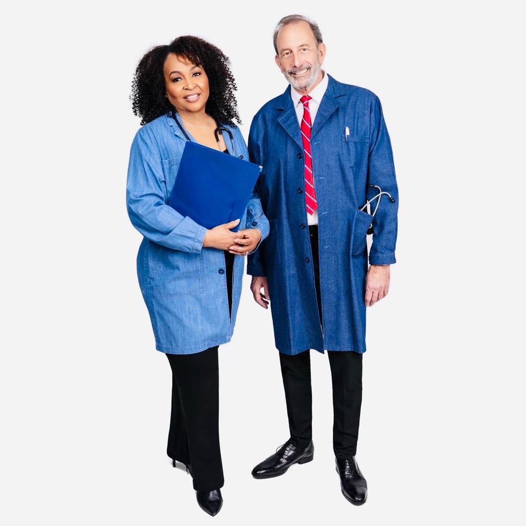 Women's Denim Lab Coat Medical Professional Lab Coat Denim Lab Coat 